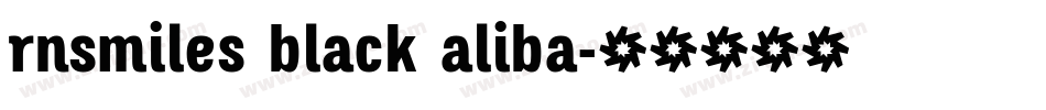rnsmiles black aliba字体转换